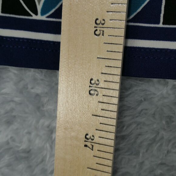 Max Studio Sheath Dress Womens Medium Blue Geometric Stretch Retro Circles Boho - Picture 7 of 12